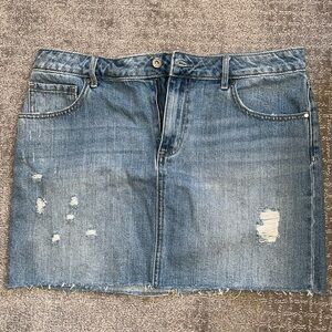Melrose And Market Raw Hem Mini Denim Skirt Size‎ 30